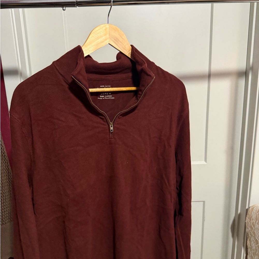J. Crew Men's Dark Brown Zip-Up Sweater